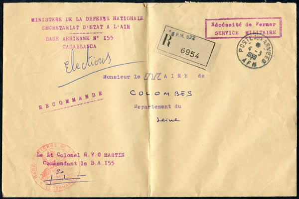 Municipales 1959 courrier électoral