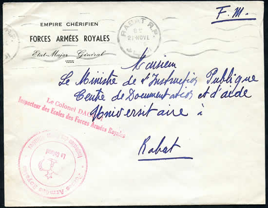 Lettres des Forces Armées Royales 1956