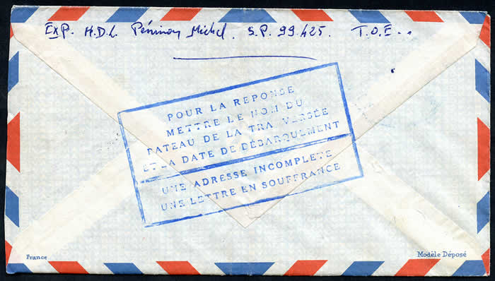 Griffe postale sur le libéllé des adresses