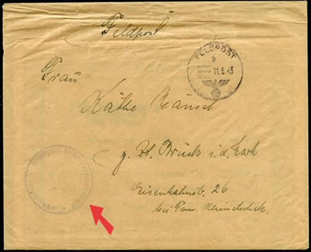 lettre avec cachet allemand de Versailles