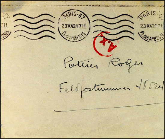 Lettre adressée à un volontaire français de l'école SS de Sennheim