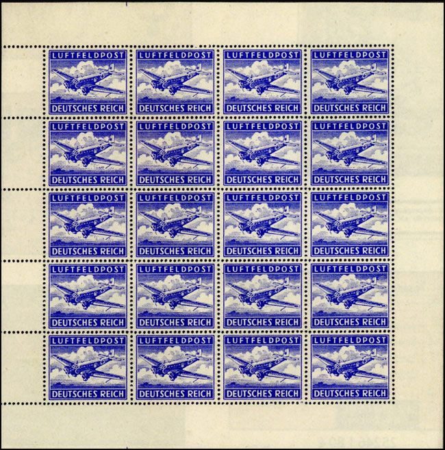 Feuillet de timbres poste aérienne Luftpost