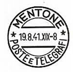 Cachet Mentone Poste E telegraphi