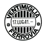 timbre-à-date Ventimiglia Ferrovia utilisé pour le courrier de Menton 1940/41