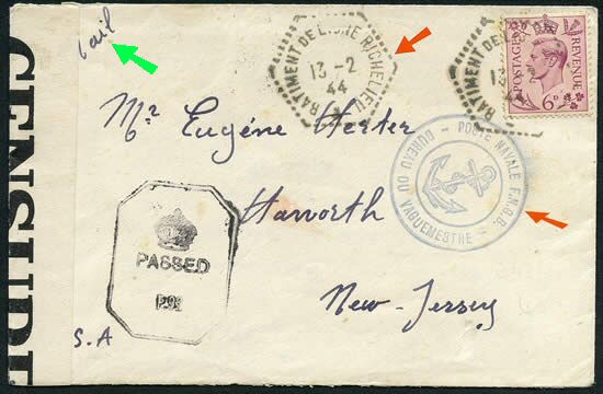 lettre Richelieu avec 1 timbre GB