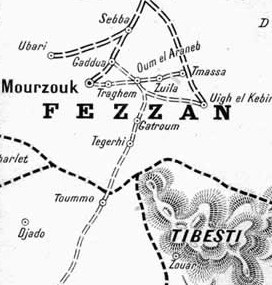 Carte du fezzan printemps 1942