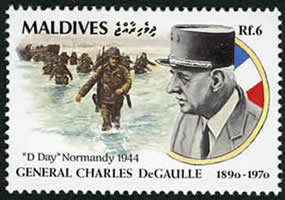 Maldives D-Day général de gaulle