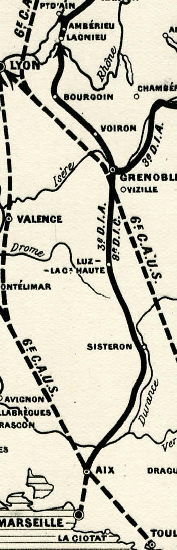 Itinéraire du 1er corps d'Armées