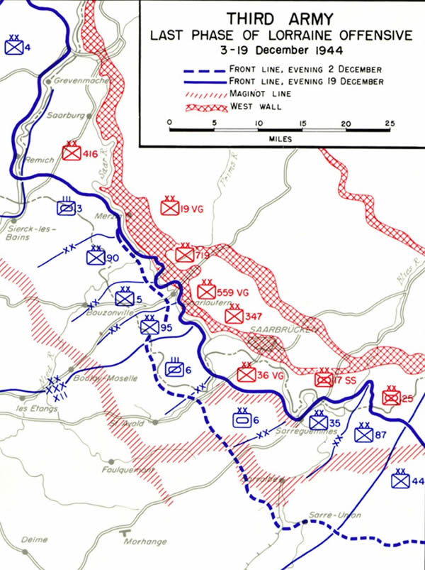Opérations de la 3rd US Army du 3 au 19 décembre 1944