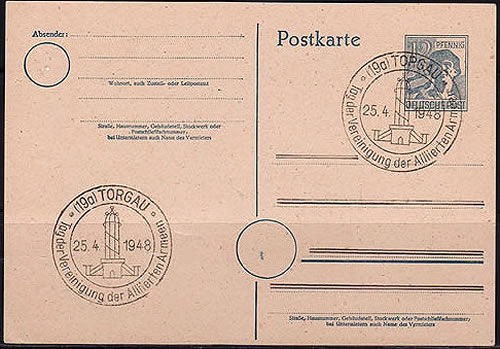 Torgau 1948 oblitération temporaire
