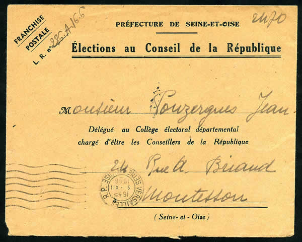Electiosn Conseil de la République