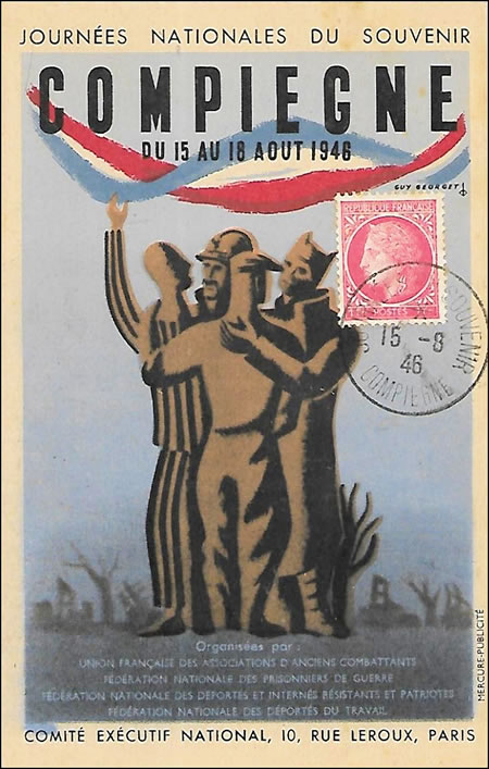 CP Journée du Souvenir Compiègne août 1946