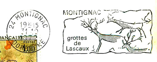 oblitération mécanique Montignac Lascaux 1972