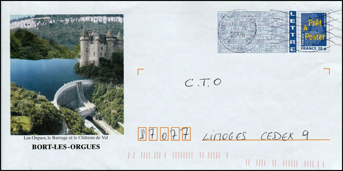 PAP?repiqué de Bort-les-orgues avec photo du barrage et du chateau de Val
