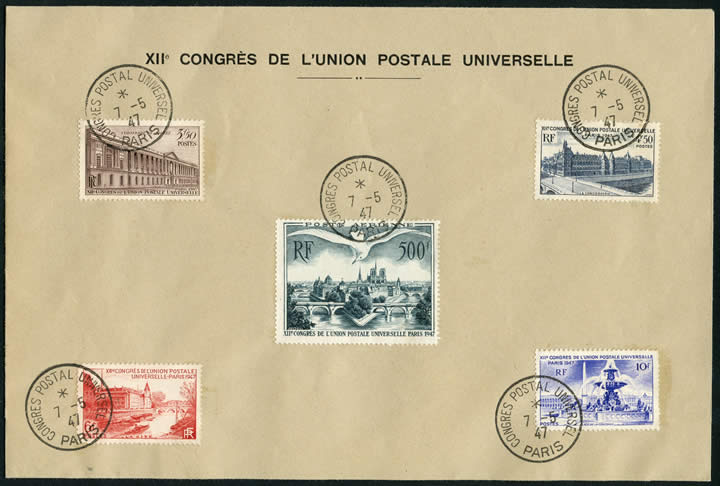 UPU 1947 FDC