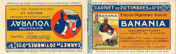 Carnet de timbres publicité Banania 
