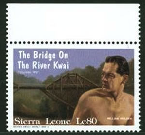 Sierra Leone timbre consacré au Pont de la rivière Kwaï