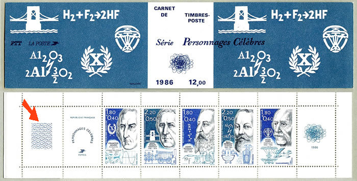 carnet de timbre sans celui d'Alfred Kastler