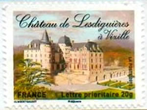 Chateau de Vizille timbre autocollant personnalisé