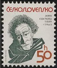 Cocteau timbre de Tchécoslovaquie