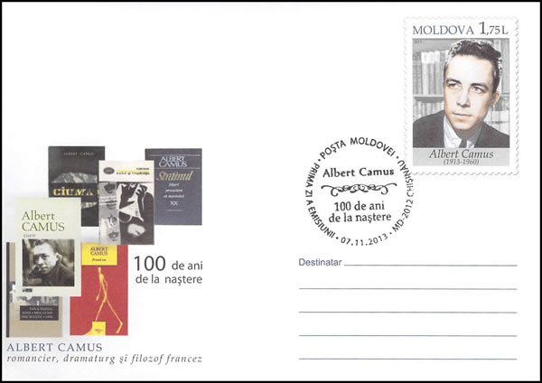 Entier postal Moldavie Albert camus