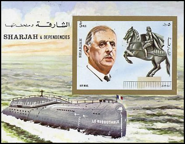 Le Redoutable, timbre de Sharjah