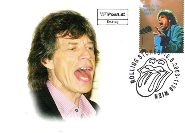 Mick Jagger FDC Autriche