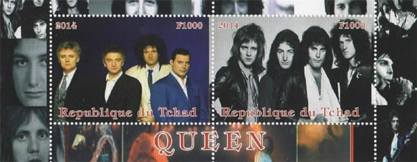 Tchad timbres consacrés à Queen