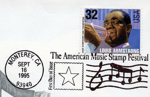 FDC USA du timbre consacré à Louis Amstrong