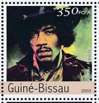 Jimi Hendrix timbre de Guinée Bissau