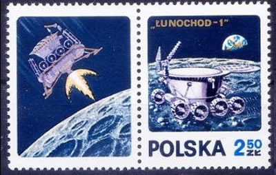 Lunokhod 1 timbre de Pologne