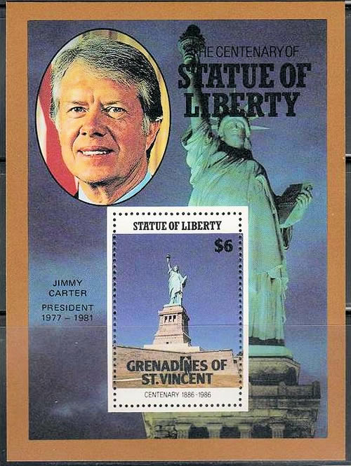 la Statue de la Liberté penadant le mandat de Jimmy Carter