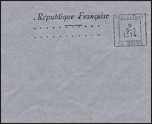 Enveloppe de vote du département du Doubs