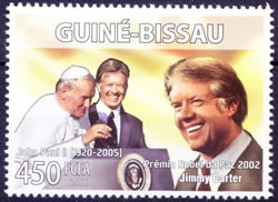 Jimmy Carter Prix Nobel avec Jean-Paul II