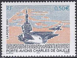 Porte-avion à propulsiopn nucléiare Charles de gaulle.