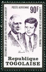 John Kennedy et de Gaulle
