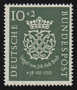 er timbre avec légende Deutsche Bundespost