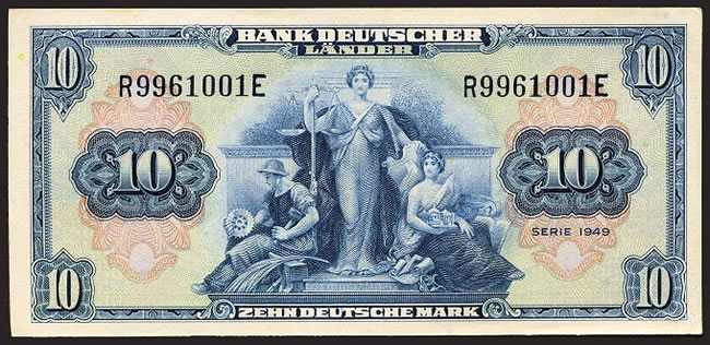 Billet 10 mark Bank der deutscher L¨ander