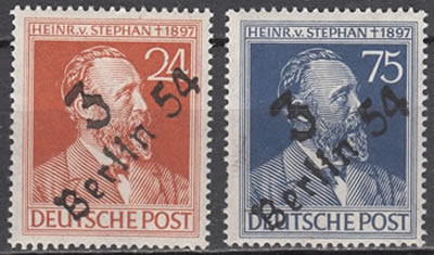 Timbres Stephan surcharge bezirk