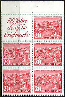 bloc de timbres extrait du carnet
