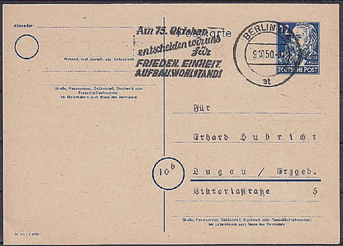 OMEC DDR propagande pour les élections 1950
