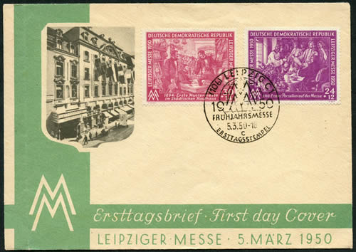 FDC timbres DDR avec légende Deutsche Demokratische Republik