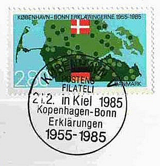Déclarations de Bonn et Copenhague, timbre danois