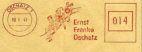 ex EMA Deutsche Reich Post gothique entièrement caviardée