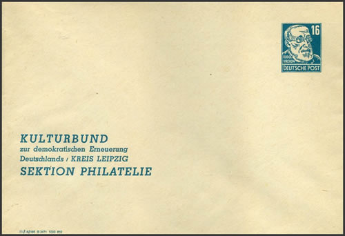 Entier postal privé kulturbund-philatelie