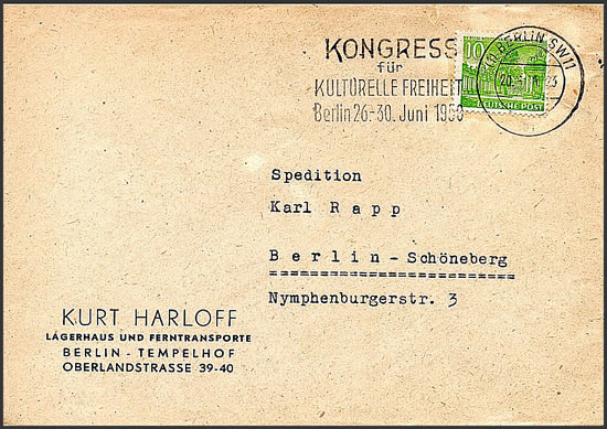 OMEC Congrès culturel Berlin juin 1950 SW11