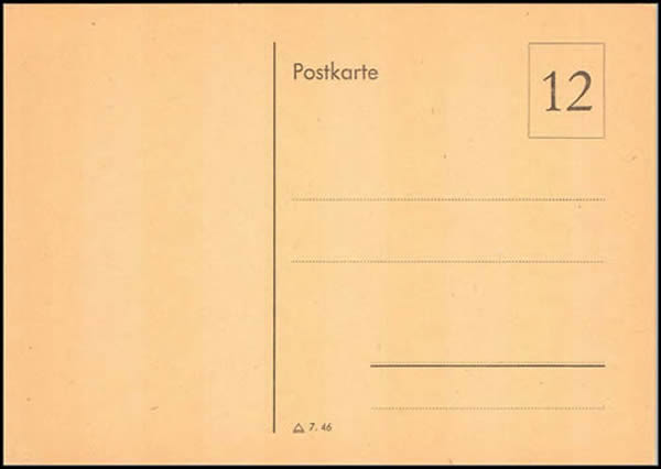 Entier carte Postale OPD Trèves type 1