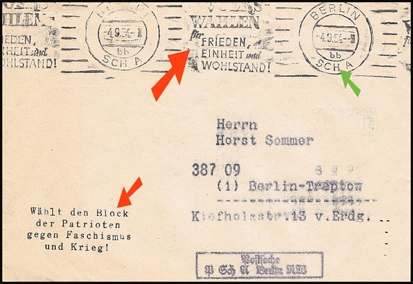 propagande sur courrier des chèques postaux