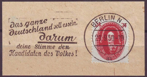 Propagande élections en RDA 1950
