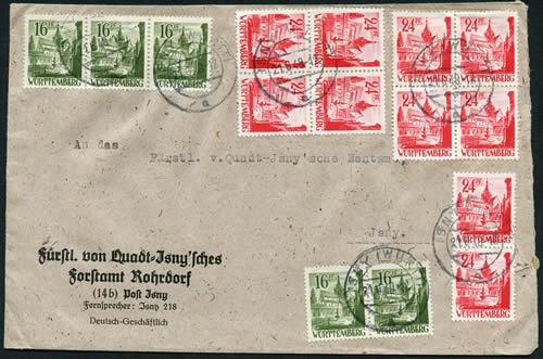 Lettre du Würtemberg juin 1948